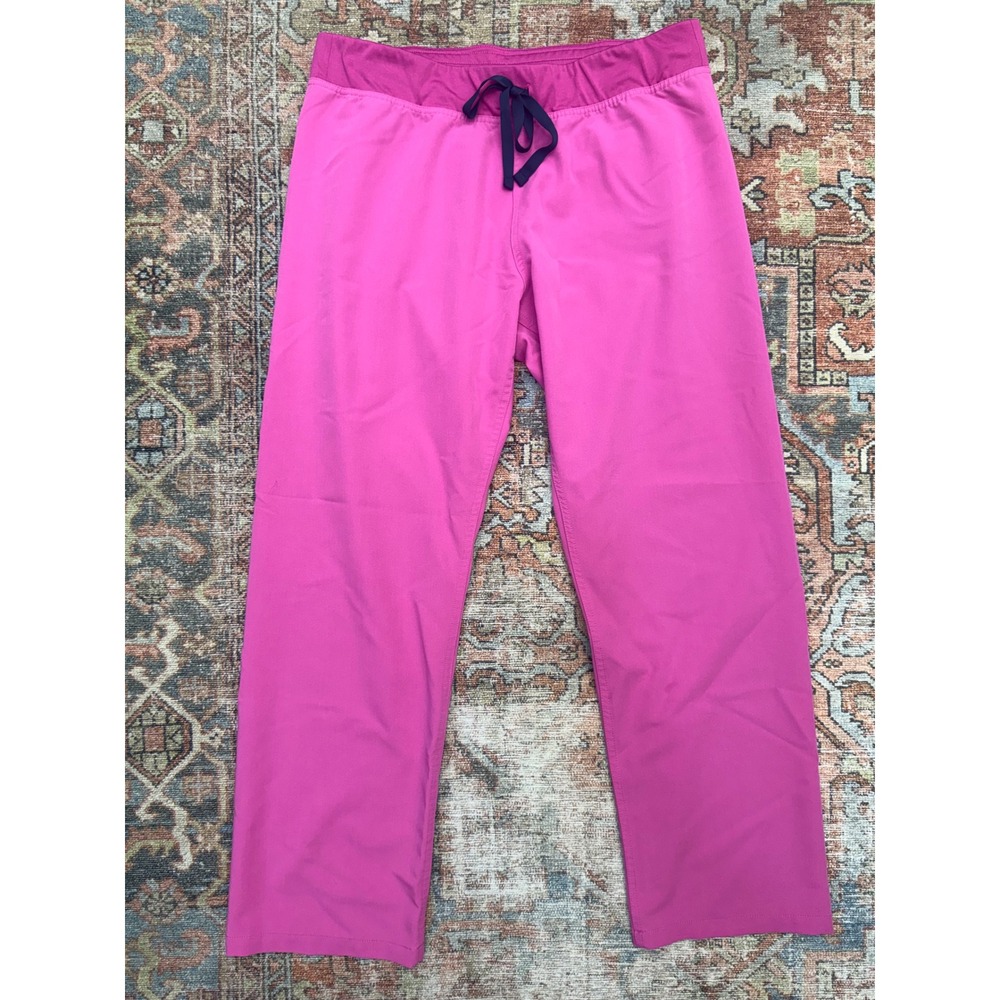 Figs Technical Collection Pink Scrub Pants Womens Large Petite